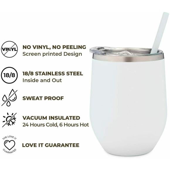 SassyCups Mommy's Sippy Cup | Stainless Steel Stemless Wine Tumbler with Stra... - Picture 9 of 16